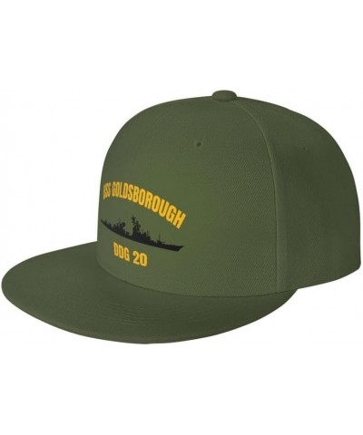 USS Goldsborough Ddg-20 Flag-Baseball Caps-Denim Hats Cowboy Knit hat Fisherman's hat Moss Green $13.65 Baseball Caps