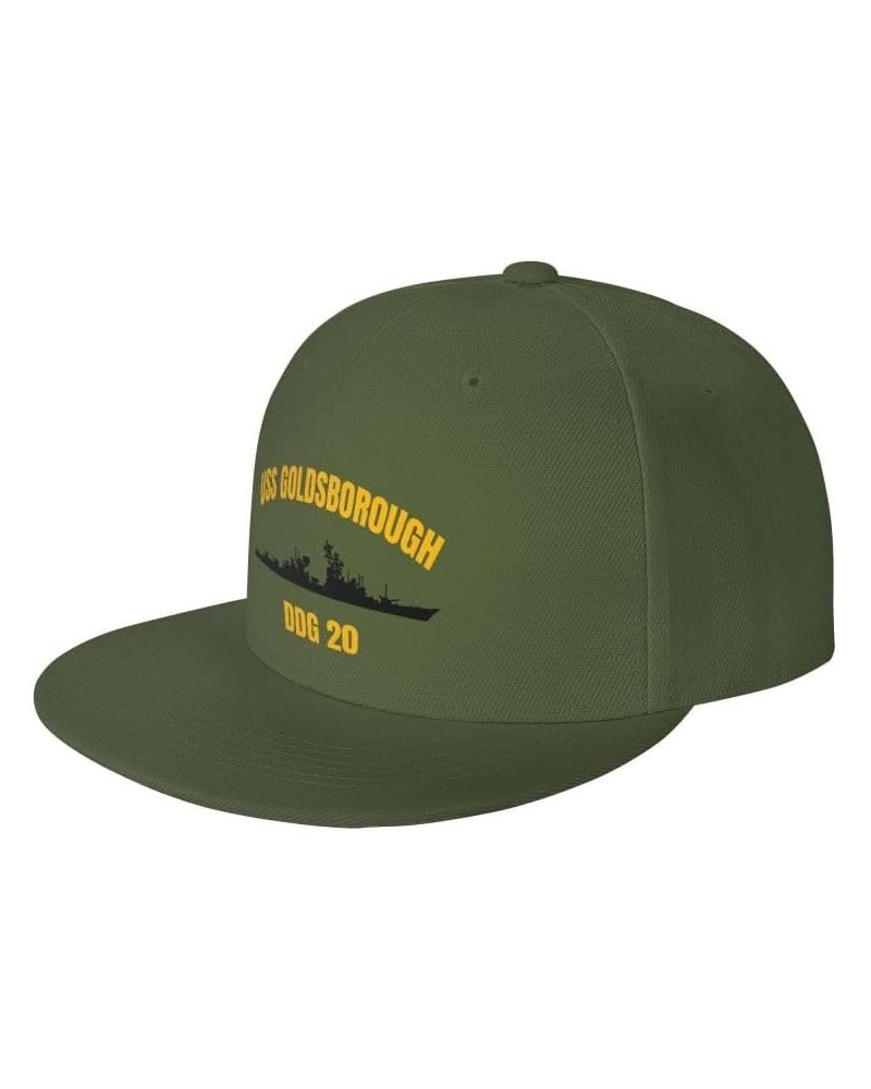 USS Goldsborough Ddg-20 Flag-Baseball Caps-Denim Hats Cowboy Knit hat Fisherman's hat Moss Green $13.65 Baseball Caps