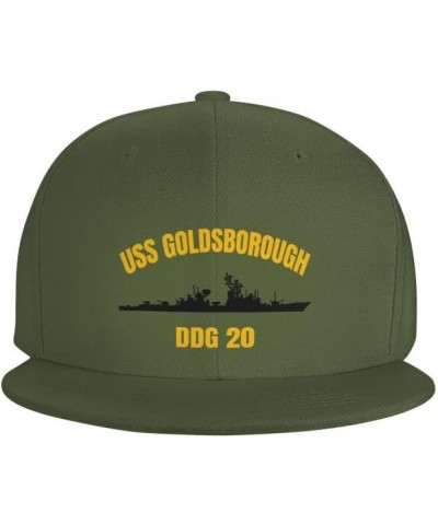 USS Goldsborough Ddg-20 Flag-Baseball Caps-Denim Hats Cowboy Knit hat Fisherman's hat Moss Green $13.65 Baseball Caps