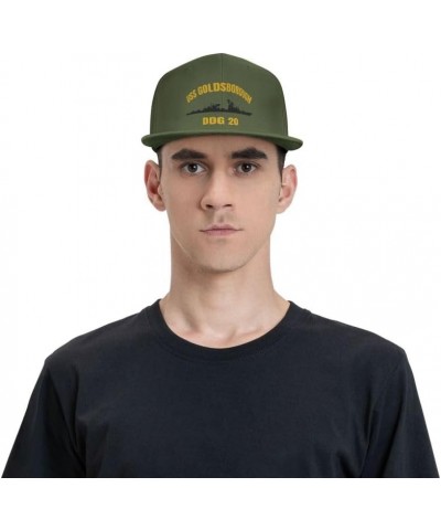 USS Goldsborough Ddg-20 Flag-Baseball Caps-Denim Hats Cowboy Knit hat Fisherman's hat Moss Green $13.65 Baseball Caps