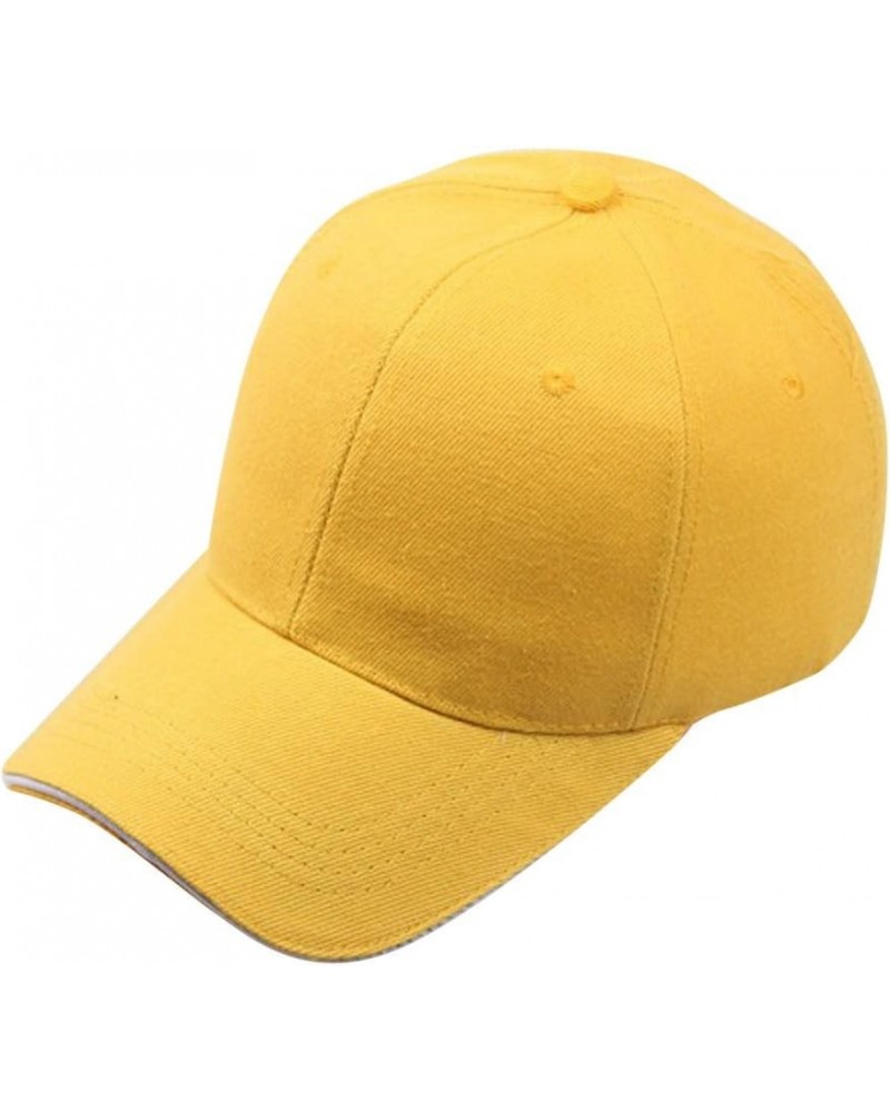 Baseball Cap for Women Men Ponytail Trucker Dad Hat Adjustable Tennis Hat Woman Cap Workout Hat Cap for Women Yellow $6.42 Ba...