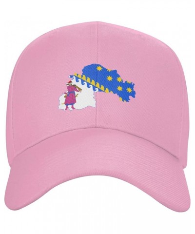 Flag Map of Dnipropetrovsk Oblast Baseball Cap for Men Women Dad Hat Classic Adjustable Golf Hats Pink $10.06 Baseball Caps