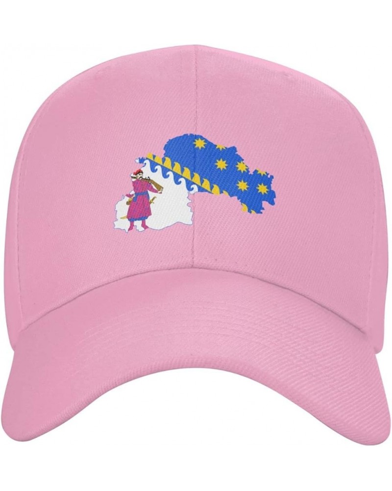 Flag Map of Dnipropetrovsk Oblast Baseball Cap for Men Women Dad Hat Classic Adjustable Golf Hats Pink $10.06 Baseball Caps