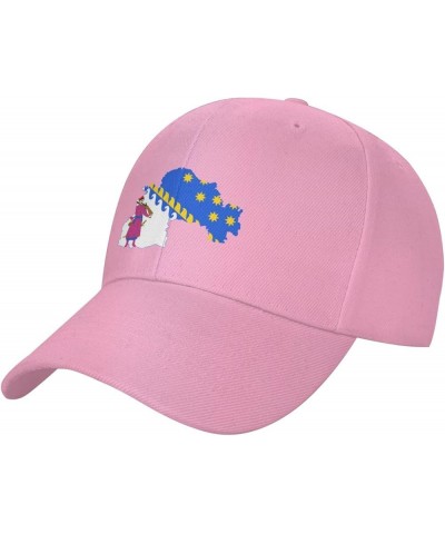 Flag Map of Dnipropetrovsk Oblast Baseball Cap for Men Women Dad Hat Classic Adjustable Golf Hats Pink $10.06 Baseball Caps