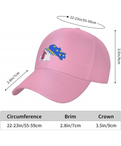 Flag Map of Dnipropetrovsk Oblast Baseball Cap for Men Women Dad Hat Classic Adjustable Golf Hats Pink $10.06 Baseball Caps