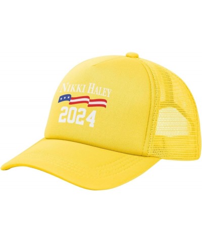 Nikki Haley 2024 Election Trucker Hat Men Mesh Baseball Cap Cowboy Hat Women Sun Hat Dad Cap Fishing hat Black Yellow $10.42 ...