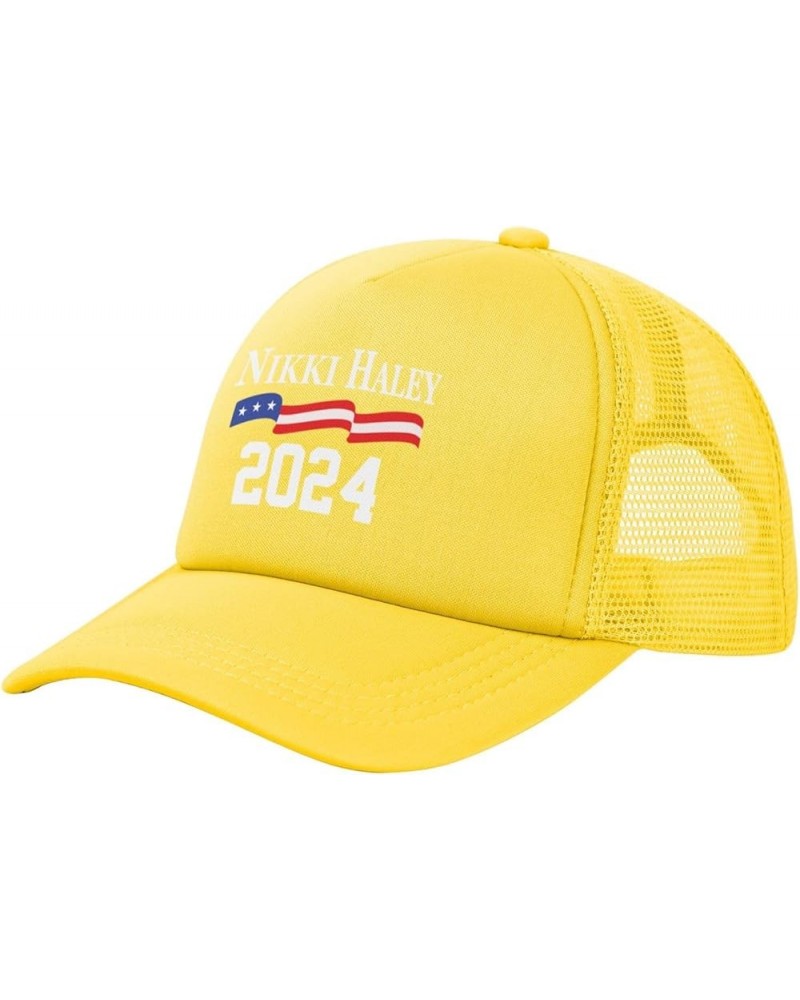 Nikki Haley 2024 Election Trucker Hat Men Mesh Baseball Cap Cowboy Hat Women Sun Hat Dad Cap Fishing hat Black Yellow $10.42 ...