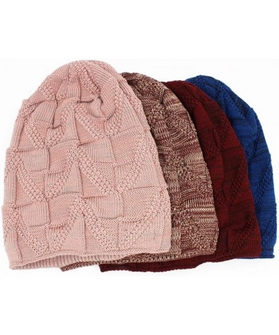 Adult Men Winter Warm Hat for Women Unisex Wool Knitted Casual Outdoor Cotton Hats Women Cap Knitted Hat Aht141bld $12.93 Sku...