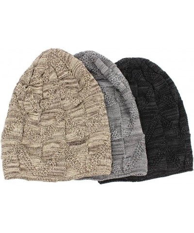 Adult Men Winter Warm Hat for Women Unisex Wool Knitted Casual Outdoor Cotton Hats Women Cap Knitted Hat Aht141bld $12.93 Sku...