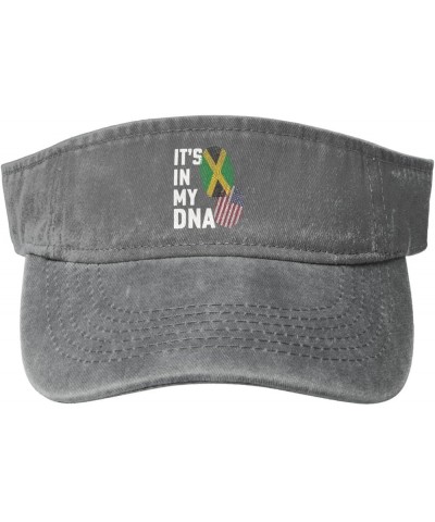 Jamaica It's in My DNA Sun Hat Sun Visor Hats for Women Men Baseball Cap Golf Hats Gray $14.20 Sun Hats