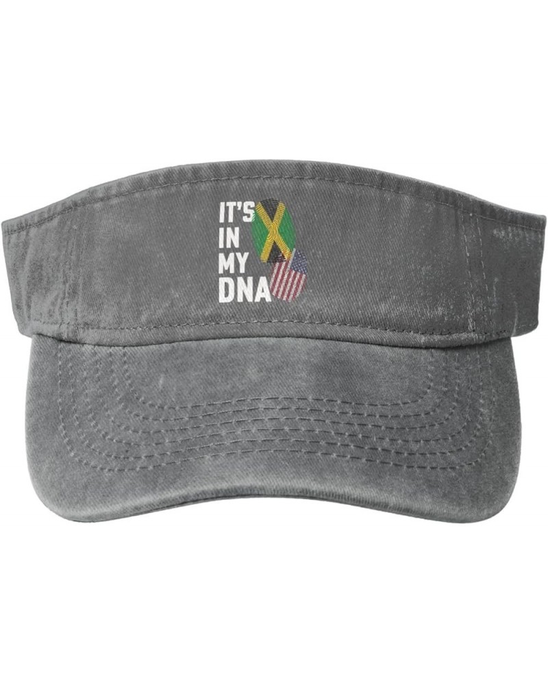 Jamaica It's in My DNA Sun Hat Sun Visor Hats for Women Men Baseball Cap Golf Hats Gray $14.20 Sun Hats