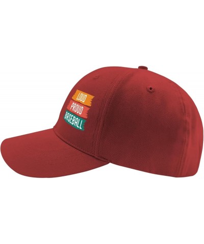 Loud Proud Baseball Baseball Caps Retro Dad Hat for Women Gifts for Grandpa Coo Red $12.80 Baseball Caps