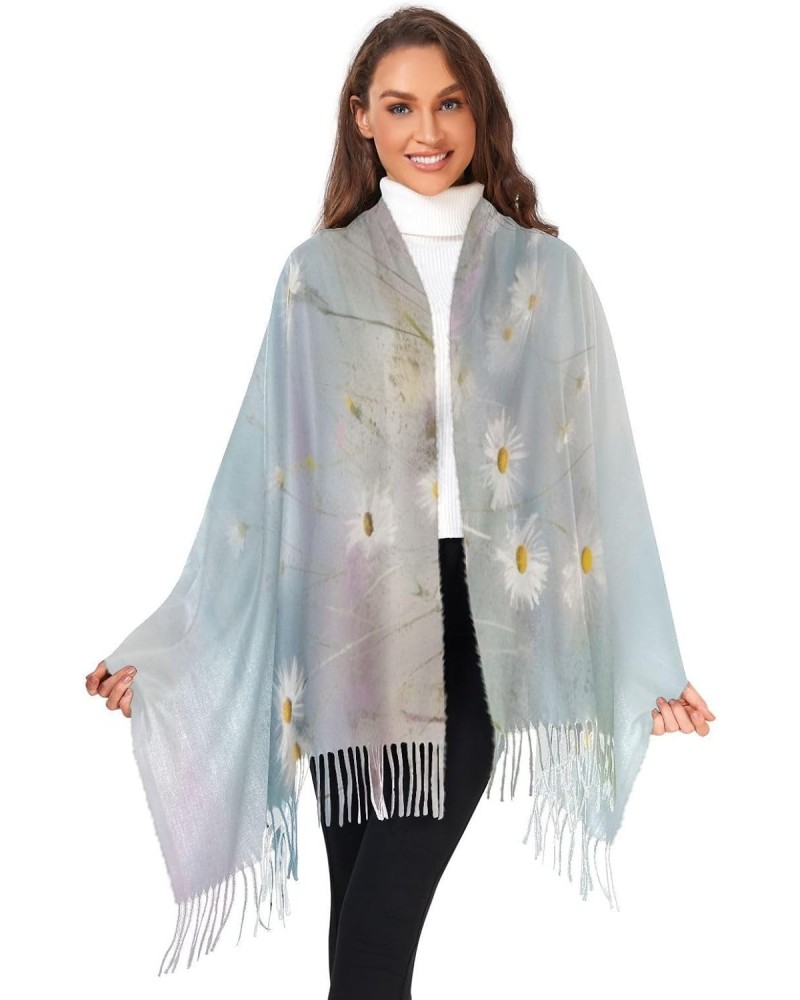 Field with Sky Scarf for Women Pashmina Soft Cashmere Scarf Tassel Shawl Scarf Wraps Warm for Fall Winter 86×30 in $10.40 Sca...