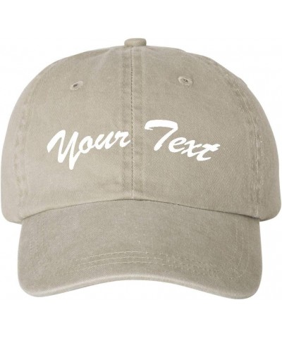 Custom Name Embroidered Personalized Baseball Dad Hat Pigment Dyed Cotton Twill Cap $23.08 Baseball Caps