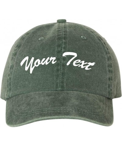 Custom Name Embroidered Personalized Baseball Dad Hat Pigment Dyed Cotton Twill Cap $23.08 Baseball Caps