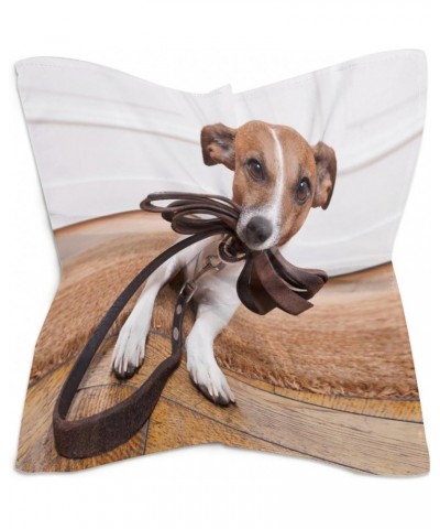 Cute Jack Russell Terrier Dogs Funny Square Bandana Fashion Head Scarf For Women's Hair Soft Wrap Neck Scarves $11.21 Scarves