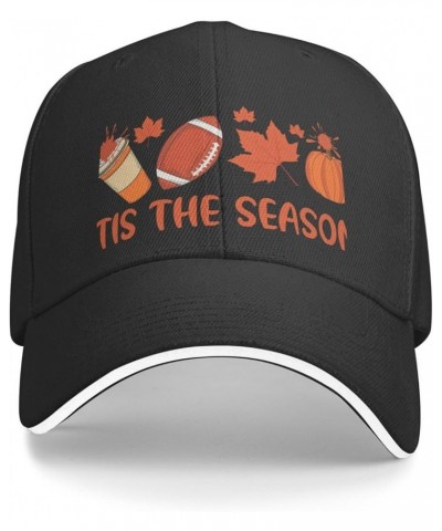 Tis The Season Baseball Cap Sandwich Brim Hats for Men Women Adjustable Caps Black $12.16 Baseball Caps