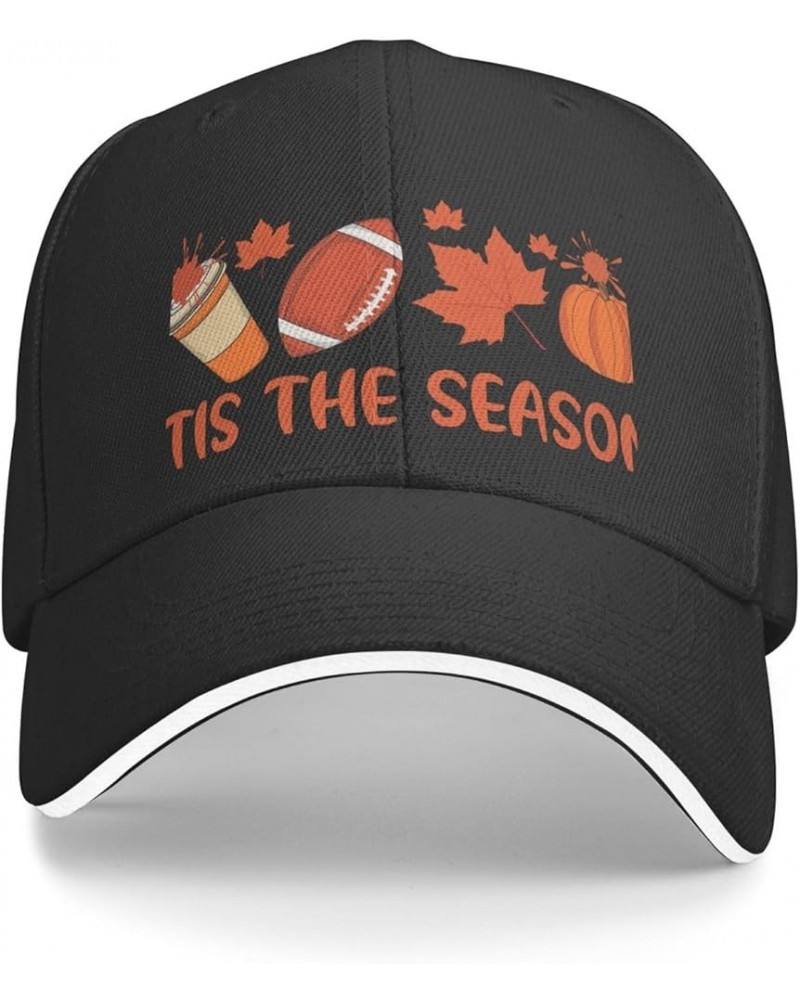 Tis The Season Baseball Cap Sandwich Brim Hats for Men Women Adjustable Caps Black $12.16 Baseball Caps