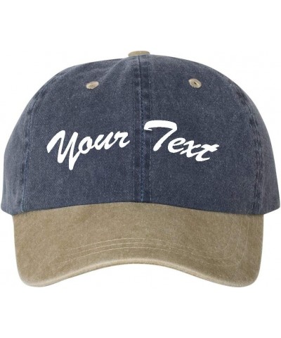 Custom Name Embroidered Personalized Baseball Dad Hat Pigment Dyed Cotton Twill Cap $23.08 Baseball Caps