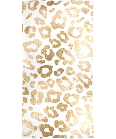 Silk Like Scarf Golden Leopard Skin Print Scarf Soft Lightweight Chiffon Scarf Shawl Wrap for Women $12.00 Scarves