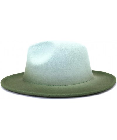 Women Men Wool Felt Jazz Hats Fedora Hats Wide Brim Patchwork Cap Party Top Hat Panama Hat 12 $16.13 Fedoras