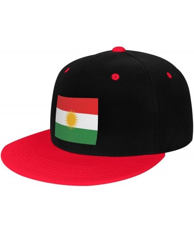 Flag of Kurdistan Snapback Hat for Men Women Baseball Cap Trucker Flat Bill Hats Dad Caps Red $10.67 Baseball Caps