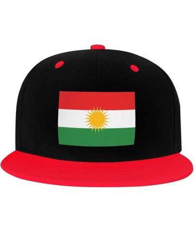 Flag of Kurdistan Snapback Hat for Men Women Baseball Cap Trucker Flat Bill Hats Dad Caps Red $10.67 Baseball Caps