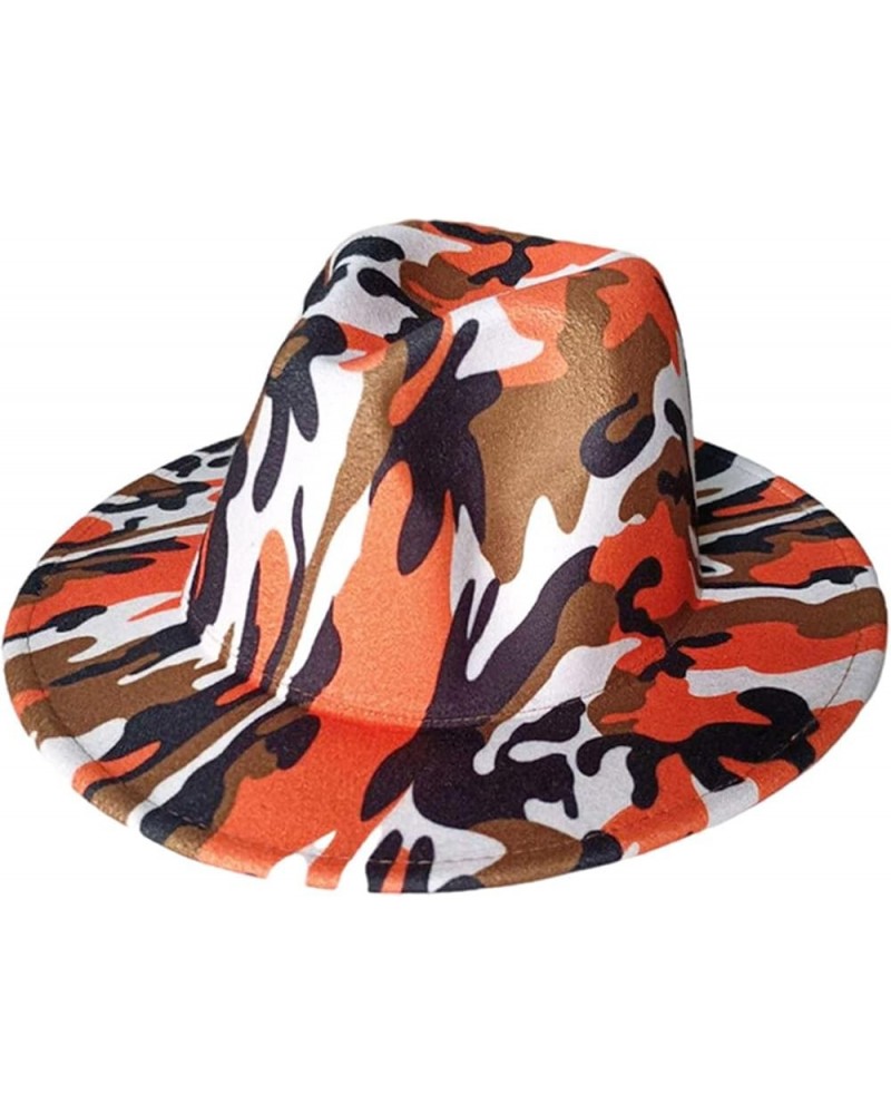 Featur123C Hat for Casual,Fashion Unisex Tie-Dye Printed Hat for Women Mens,Wide Jazz Hat Tie-Dye Hat for Party Costumes 01or...