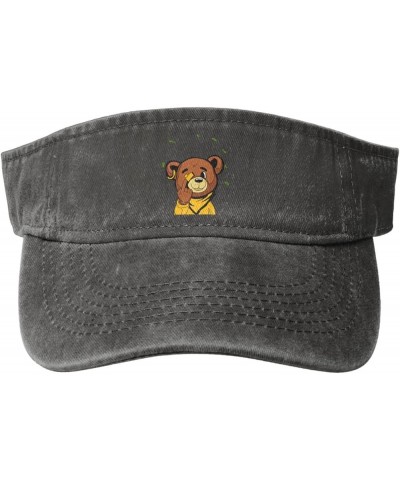 Angry Bear Sun Visor Hats for Women Men Adjustable Sports Sun Hats Golf Cap Deep Heather $13.55 Visors