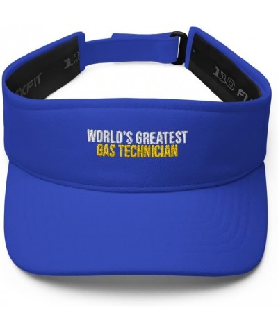 World's Greatest Gas Technician Hat (Embroidered Visor) Gas Technician Apparel Royal $17.99 Visors