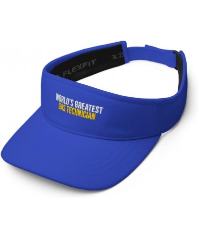 World's Greatest Gas Technician Hat (Embroidered Visor) Gas Technician Apparel Royal $17.99 Visors