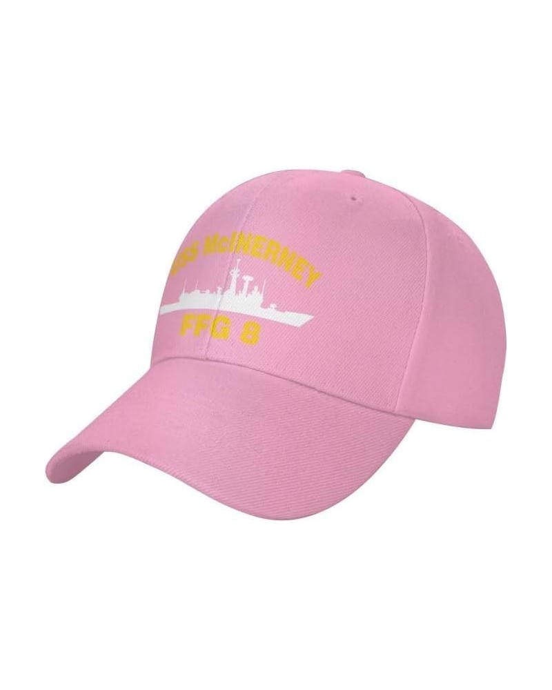 USS McInerney FFG 8 Flag-Baseball Caps-Denim Hats Cowboy Knit hat Fisherman's hat Pink $16.42 Baseball Caps