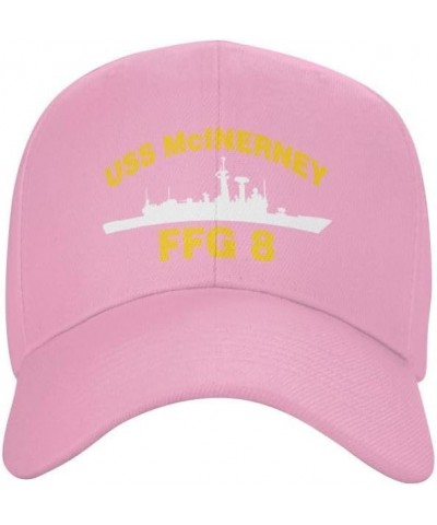 USS McInerney FFG 8 Flag-Baseball Caps-Denim Hats Cowboy Knit hat Fisherman's hat Pink $16.42 Baseball Caps