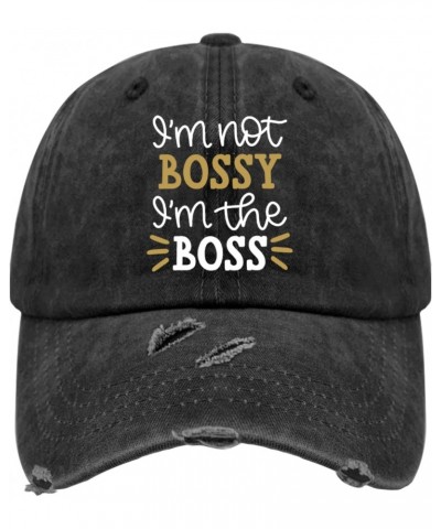 I'm Not Bossy I'm The Boss Hats for Womens Washed Distressed Baseball Caps Cool Washed Hiking Hats $11.33 Baseball Caps