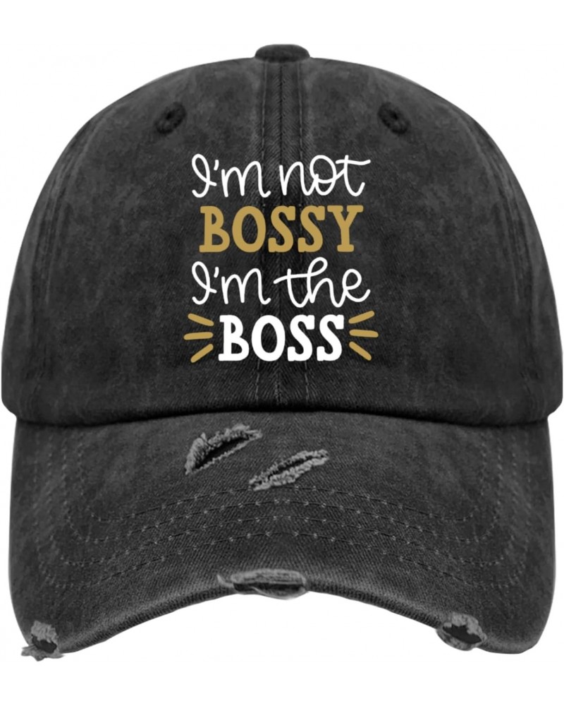 I'm Not Bossy I'm The Boss Hats for Womens Washed Distressed Baseball Caps Cool Washed Hiking Hats $11.33 Baseball Caps