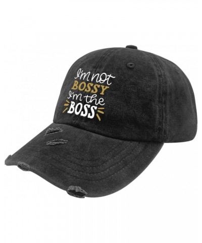 I'm Not Bossy I'm The Boss Hats for Womens Washed Distressed Baseball Caps Cool Washed Hiking Hats $11.33 Baseball Caps