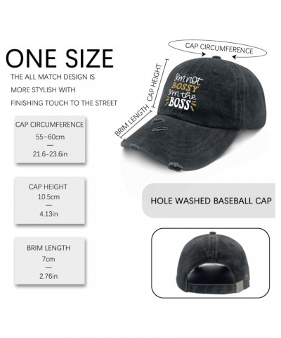 I'm Not Bossy I'm The Boss Hats for Womens Washed Distressed Baseball Caps Cool Washed Hiking Hats $11.33 Baseball Caps