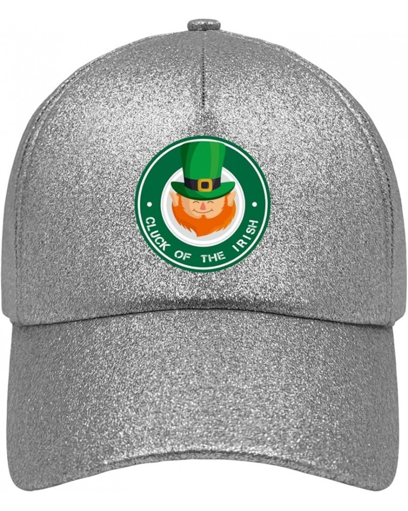 Trucker hat St Patricks Day Cluck of The irishh White Cowboy hat Funny hat Gifts for Grandma Sun Hats Suitable for Silver Col...