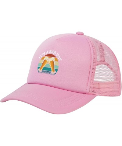 It's A Bad Day Mesh Hat for Men Black Trucker Hats Women Funny Baseball Cap Pink $9.87 Baseball Caps