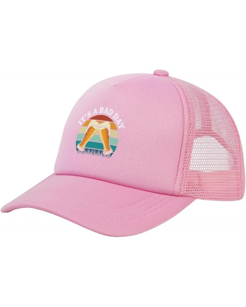 It's A Bad Day Mesh Hat for Men Black Trucker Hats Women Funny Baseball Cap Pink $9.87 Baseball Caps