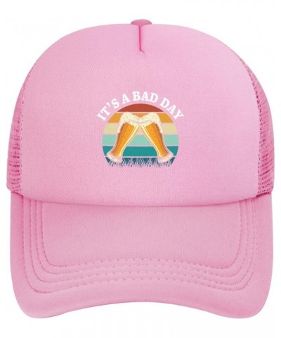 It's A Bad Day Mesh Hat for Men Black Trucker Hats Women Funny Baseball Cap Pink $9.87 Baseball Caps