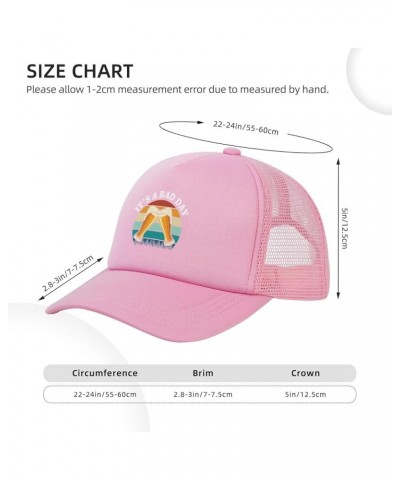 It's A Bad Day Mesh Hat for Men Black Trucker Hats Women Funny Baseball Cap Pink $9.87 Baseball Caps