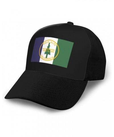 Flag of Palo Alto, California Baseball Cap Women Men Hat Outdoor Leisure Sun Hat Adjustable Truck Driver Baseball Caps Dad Ha...