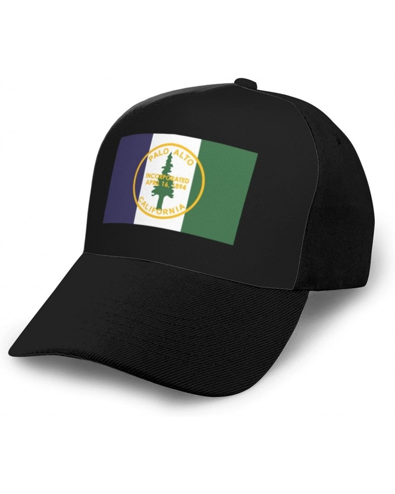 Flag of Palo Alto, California Baseball Cap Women Men Hat Outdoor Leisure Sun Hat Adjustable Truck Driver Baseball Caps Dad Ha...