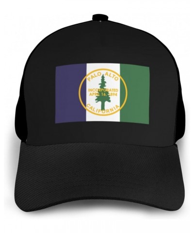 Flag of Palo Alto, California Baseball Cap Women Men Hat Outdoor Leisure Sun Hat Adjustable Truck Driver Baseball Caps Dad Ha...