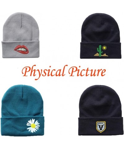 1-12 Packs Wholesale Custom Winter Hats Knit Beanie Cap Outdoor Family Orange $11.75 Skullies & Beanies