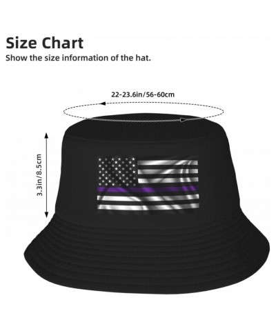 Silk Style United States Thin Purple Line Flag Bucket Hat for Men Women Beach Travel Sun Hat Casual Fishing Hat $9.51 Bucket ...