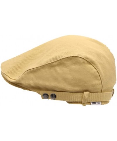 Newsboy Hats for Men Summer All-Match Flat Cap Cotton Adjustable Baggy Solid Color Fishing Driving Hat Yellow $17.11 Newsboy ...