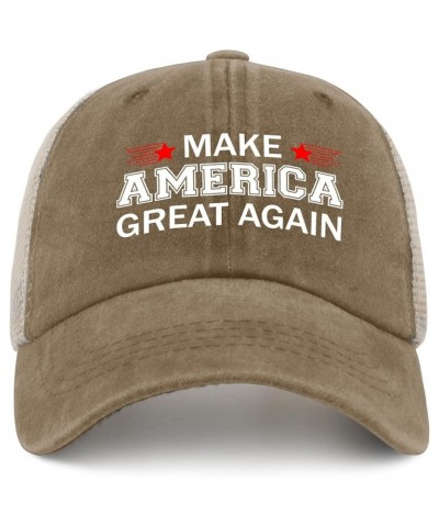 MAGA Trucker Hat Trucker Hat Women Womens Trucker Hat Gifts for Her Golf Hat Pigment Khaki02 $12.95 Sun Hats