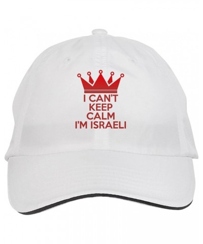 I Cant Keep Calm I'm Israeli Hat Adjustable Cap, DesZ76 White $10.14 Baseball Caps